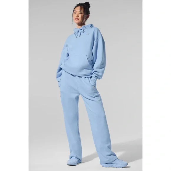 Alo Yoga Accolade Hoodie Seashell Blue XS - Picture 3 of 10